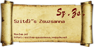 Szitás Zsuzsanna névjegykártya