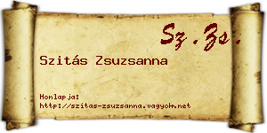 Szitás Zsuzsanna névjegykártya