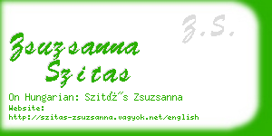zsuzsanna szitas business card
